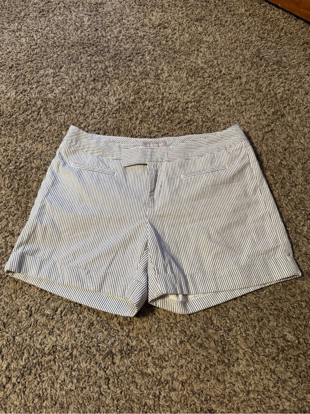 Banana Republic Blue and White Striped Shorts